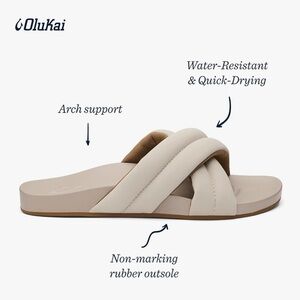 OluKai Sandals with Arch Support and Quick Drying - cloud - size 9 NWT